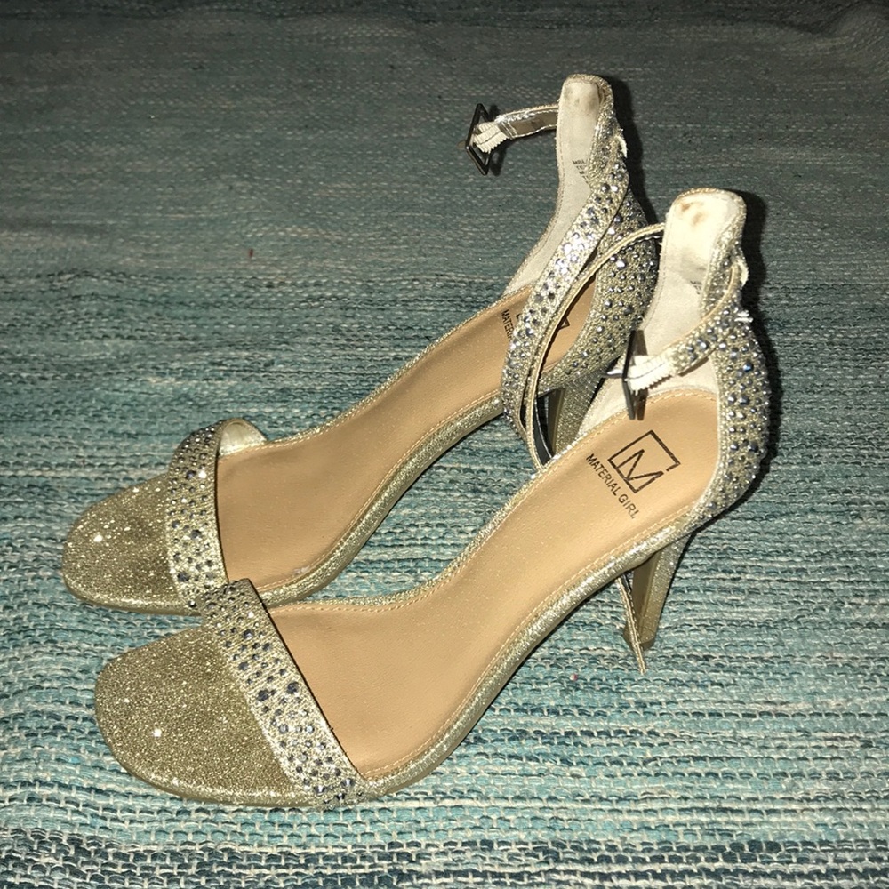 Material Girl Silver/Gold Bling heels